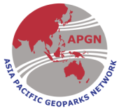 The logo image of  Asia Pacific Geoparks Network.