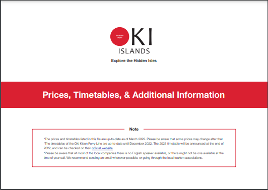 Prices, Timetables & Additional Information